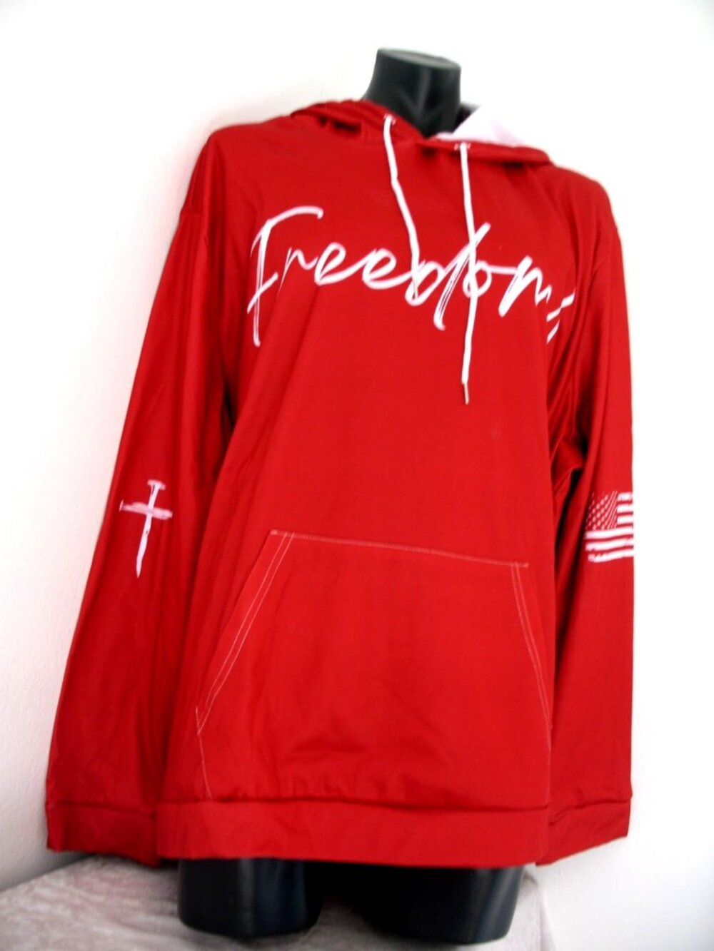 Freedom Hoodie Sweat Shirt  Partiotic Hooded New Soft Cozy, Big Size, ck Measure